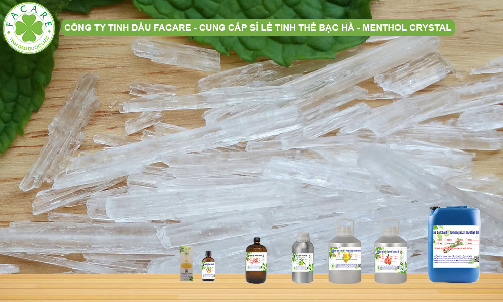 TINH THỂ BẠC HÀ - MENTHOL NGUYÊN LIỆU SẢN XUẤT DẦU GIÓ